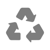 Icon: Recycling—cleanable filter materials and fibers are used in HYDAC filters.