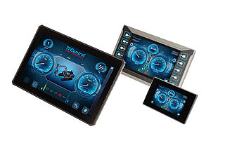 State-of-the-art user interfaces: HYDAC/TTControl Displays Vision 3 for complex vehicle systems.