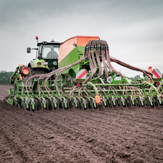 Hydraulic depth and force control (e.g. seed drills or cultivators)