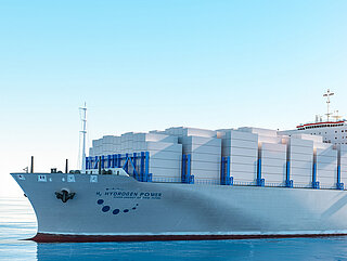 Hydrogen ship at sea