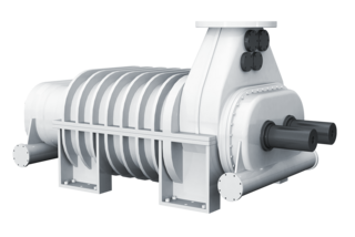 3D model: screw compressor