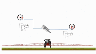 HYDAC Ground Control guides the boom over the crop in an optimal manner