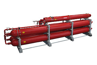 Hydraulic accumulators for wave compensation systems and safety systems