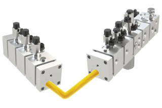 Bloco de controle hidráulico modular HYDAC Controle hidráulico de implementos com um sistema de conexão inteligente