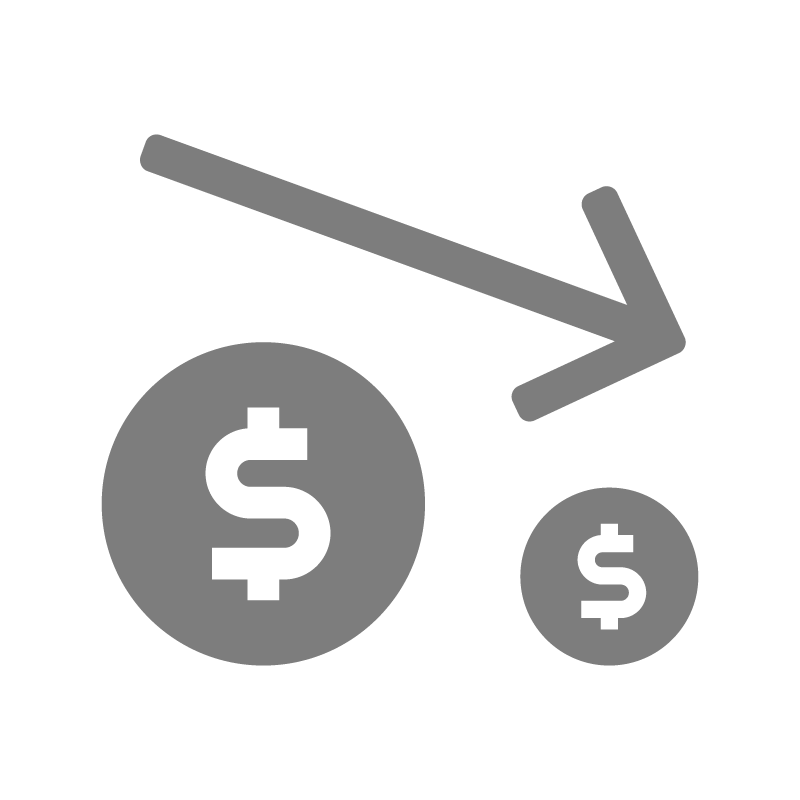 Reduced costs due to lower consumption of replacement elements and media